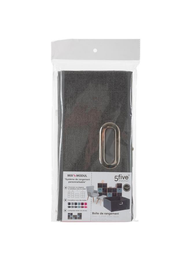 Five Simply Smart Polypropylene and Metal Foldable Storage Box Charcoal Grey 31 x 15cm 138886D - Image 5