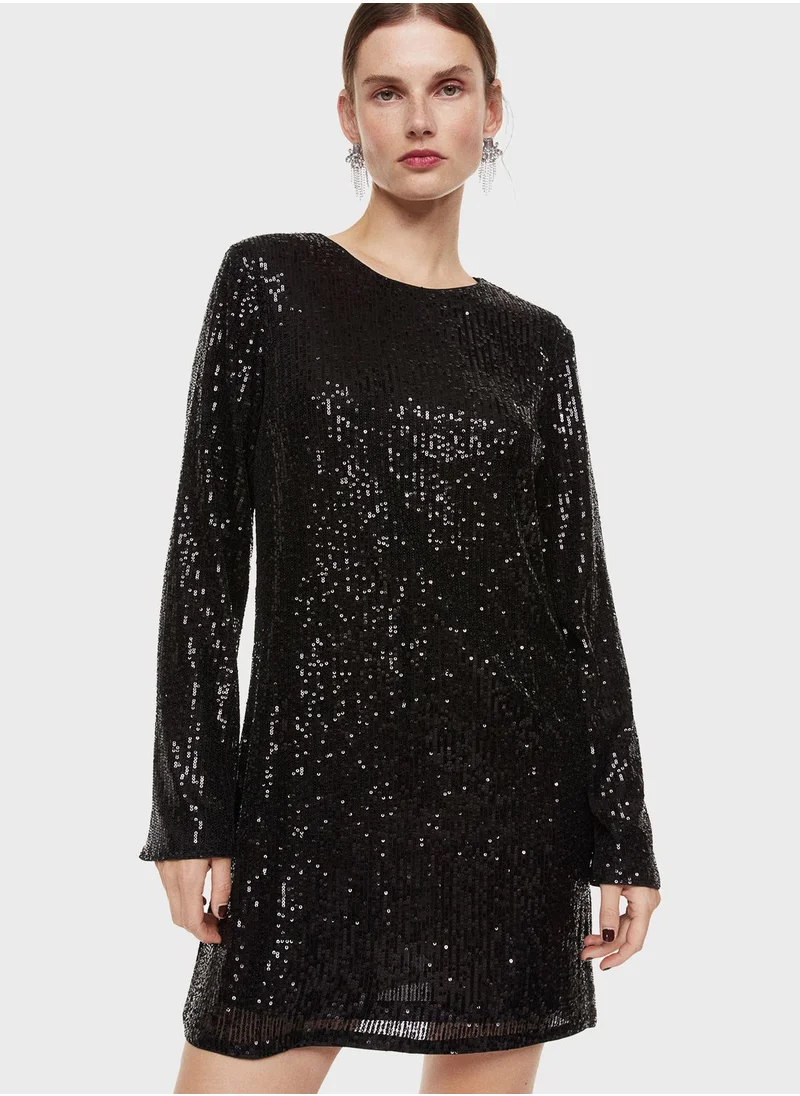 H&M Sequin Detail Dress