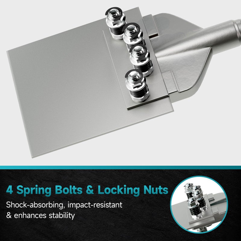 YOSIGHT 65A Shank 6 Inch Wide Floor Scraper Chisel Bit - 24" Long Alloy Steel Jack Hammer Drill Bit Blade Scraper, Spring-loaded Bolt Reinforcement, Removal Tools for Tile Thinset Hardwood Adhesive - Image 3