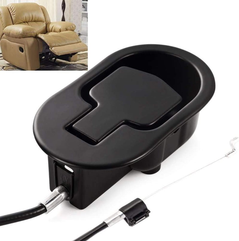 FOLAI Recliner Replacement Parts - Universal Black Metal Pull Recliner Handle with Cable - fits Recliner Couch Style Pull Chair Release Handle for Sofa - Image 1