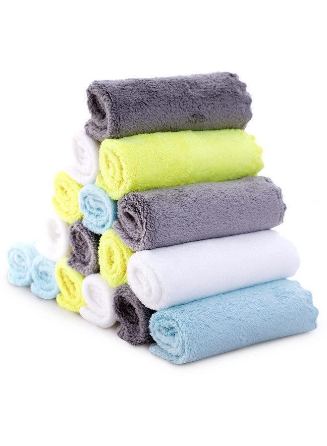 Cute Castle مناديل استحمام للأطفال فائقة النعومة من كيوت كاسل، 16 قطعة - 9" × 9"، لطيفة على البشرة الحساسة للوجه والجسم، قماش فخم، مناديل استحمام فائقة الامتصاص للبنات والأولاد - Image 1