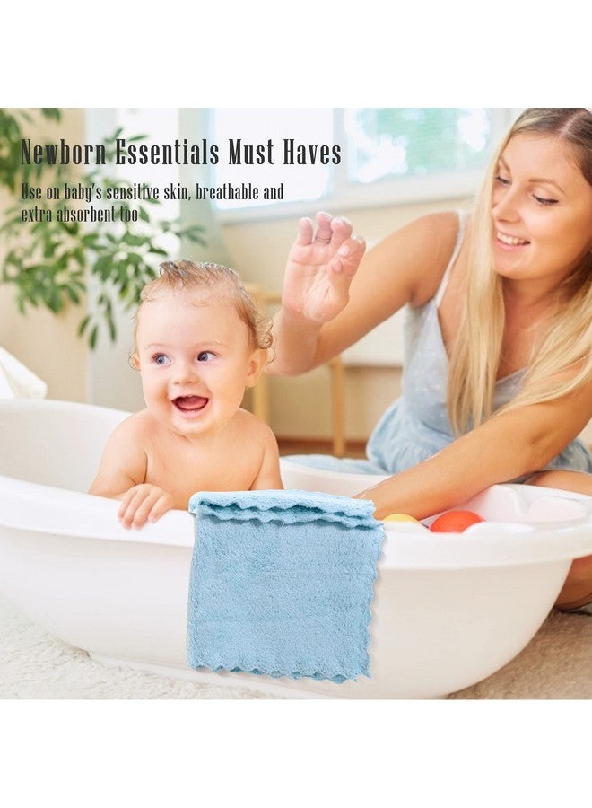 Cute Castle مناديل استحمام للأطفال فائقة النعومة من كيوت كاسل، 16 قطعة - 9" × 9"، لطيفة على البشرة الحساسة للوجه والجسم، قماش فخم، مناديل استحمام فائقة الامتصاص للبنات والأولاد - Image 5