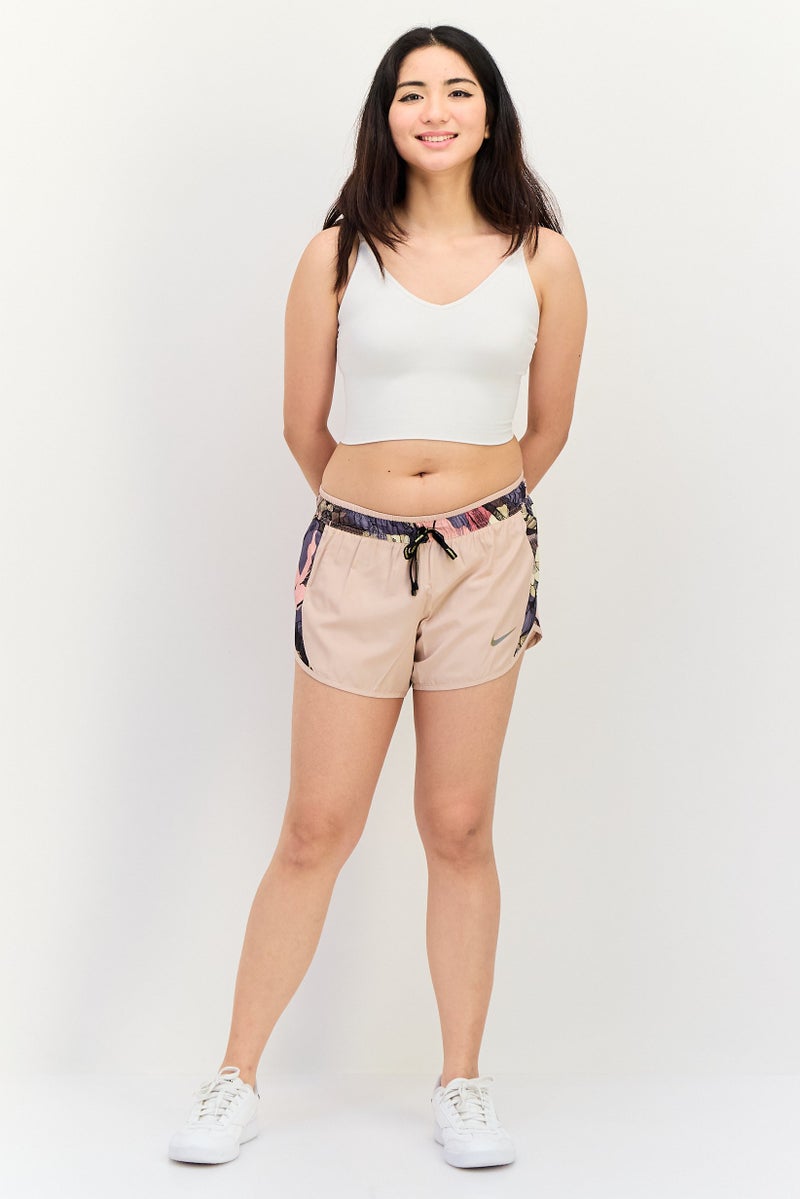 Nike شورتات تدريب رياضية للنساء مع حبل سحب، وردي فاتح - Image 4