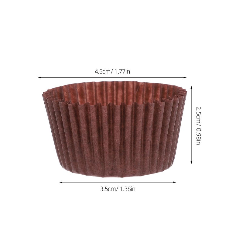 Brown Mini Baking Cup Liners 500 Count For Weddings Birthdays Showers Coffee Small Cake Paper Cups - Image 3