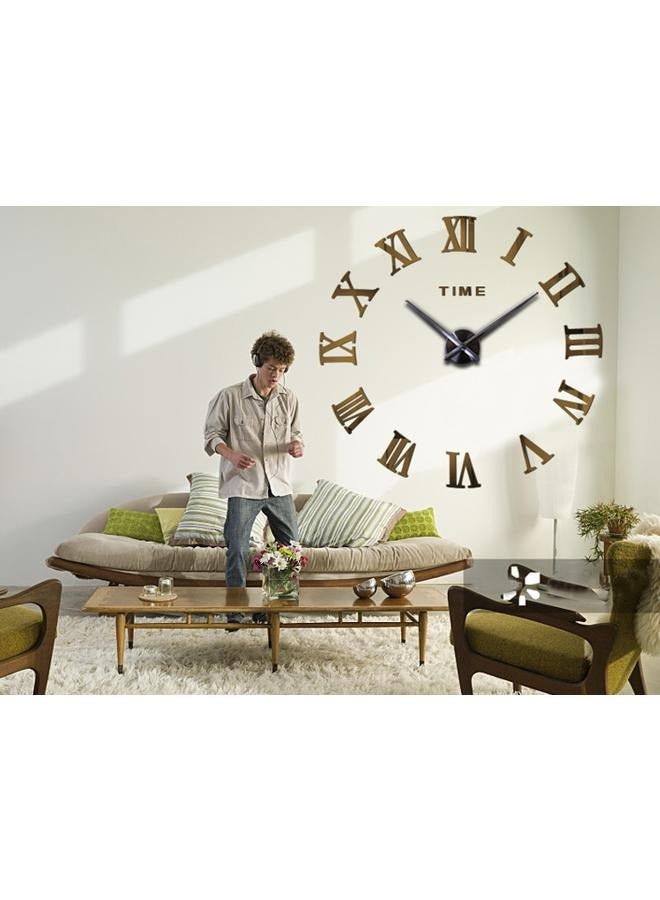 ساعات حائط ثلاثية الأبعاد بتصميم إبداعي لتزيين غرفة المعيشة (ذهبي) - Image 5