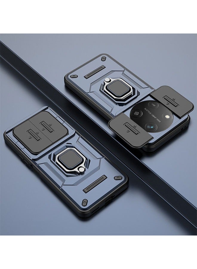 غطاء حماية لهاتف Honor X9c 5G مع حماية عدسة الكاميرا وغطاء خلفي مضاد للخدش ومضاد للصدمات وبصمات الأصابع مع حامل حلقي مغناطيسي للسيارة 360 درجة - Image 2