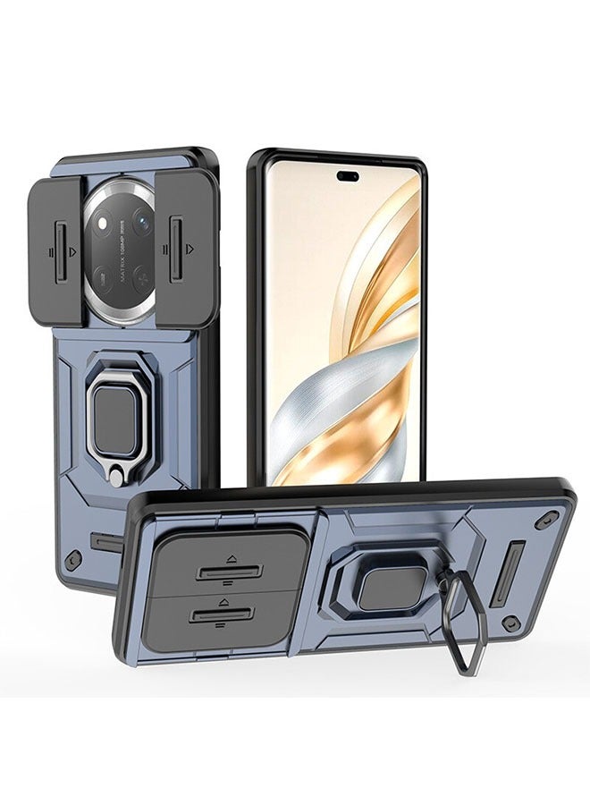 غطاء حماية لهاتف Honor X9c 5G مع حماية عدسة الكاميرا وغطاء خلفي مضاد للخدش ومضاد للصدمات وبصمات الأصابع مع حامل حلقي مغناطيسي للسيارة 360 درجة - Image 1