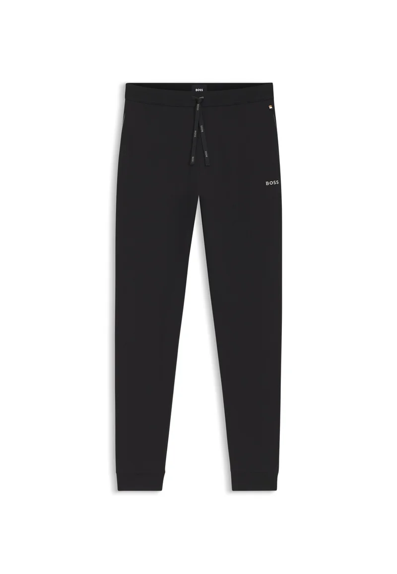 BOSS Stretch-cotton tracksuit bottoms with embroidered logo