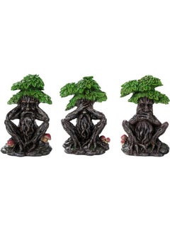 Pacific Trading Greenman See No Evil Speak No Evil Hear No Evil Figurine 3 Piece Set Pagan Wicca