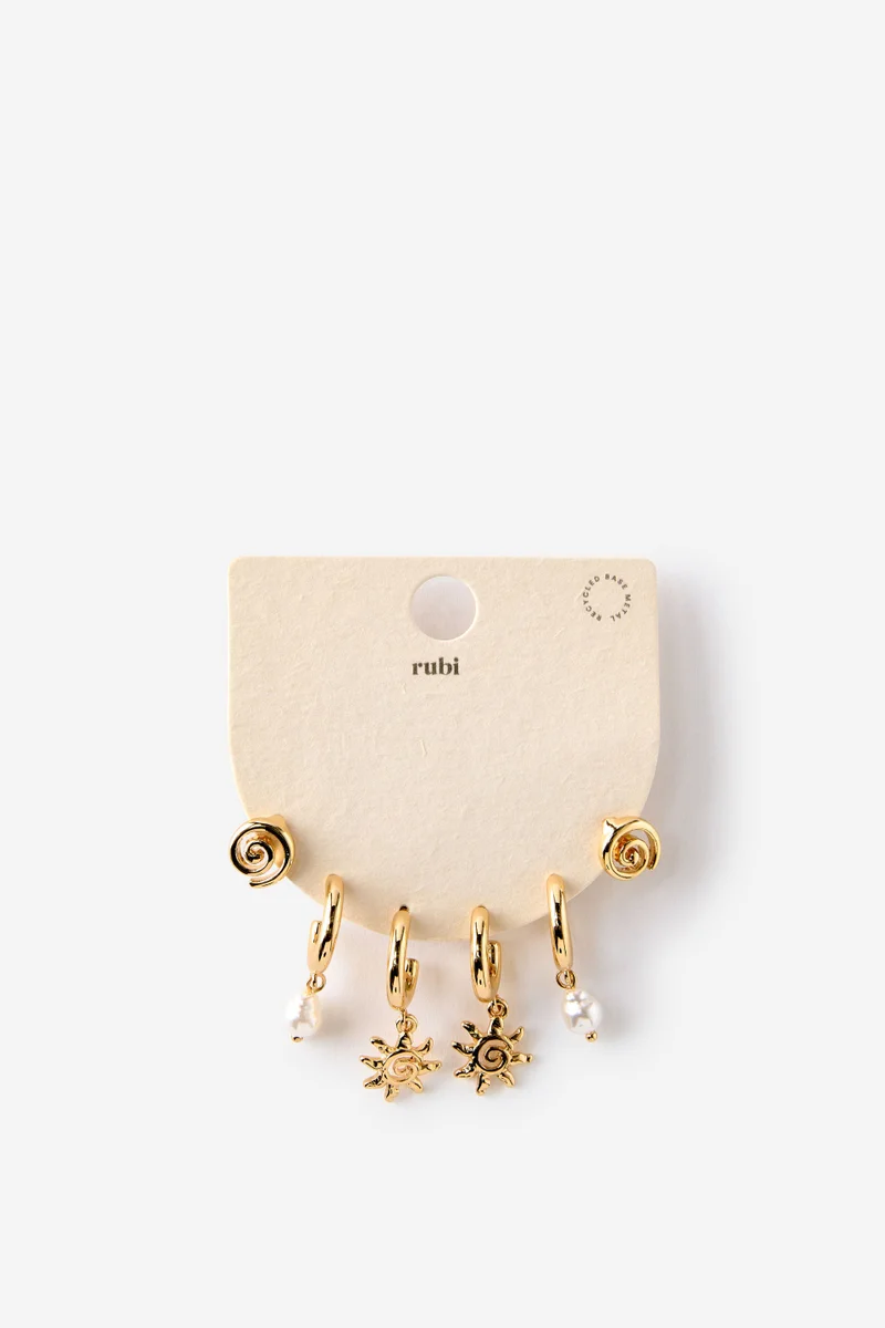 Rubi 3Pk Small Earring