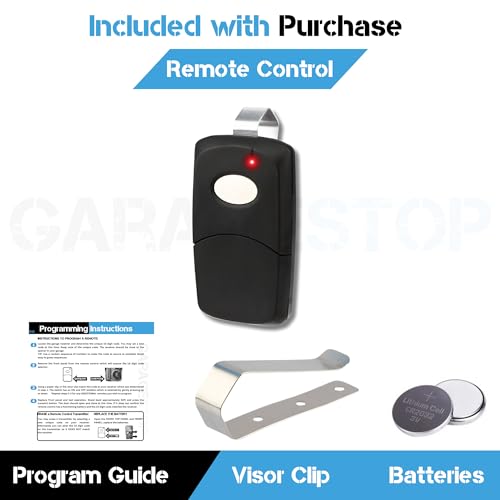 GARAGE STOP 1 for Linear Multicode 3089 308911 MCS308911,1089, 3070, 3060, 10 dip Switch Gate Opener Remote 300MHz, Garage Door Opener Remote, Garage Clicker Replacement, (Black) - Image 4
