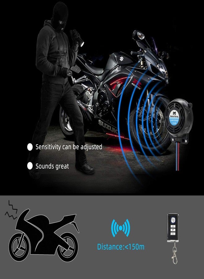 Rupse Wireless Alarm System Motorcycle Bicycle Bike Anti Theft Security Burglar Double Remote Control Warner Horn Adjustable Sensitivity - Image 2