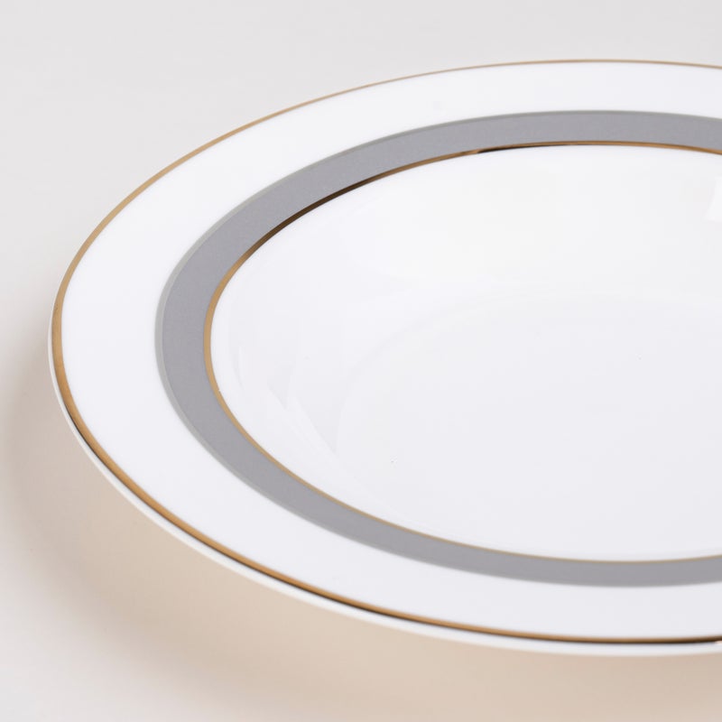 لا ميسا طقم عشاء بورسلان رمادي/أبيض 18 قطعة - Image 3