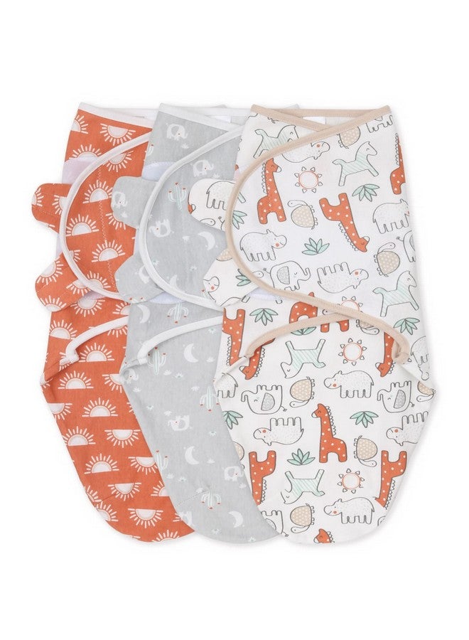 The Peanut Shell The Peanutshell Baby Swaddle Blankets Set of 3 - Baby Sleep Sack for Newborn, Newborns Sack 0-3, 3-6 Month Swaddles, Soft & Breathable Cotton - Desert Safari (M/L) - Image 1