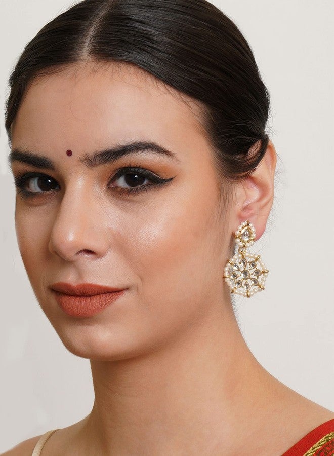 Karatcart Set of 4 Handcrafted Kundan Earrings Combo for Women (33010324) - Image 3