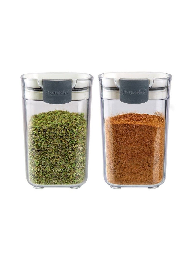 Progressive Set of 2 Seasoning Keepers – Airtight Spice Storage Containers with Flip Lid, Clear Kitchen Organizer for Salt, Pepper & Herbs, Compact Durable Design for Easy Dispensing - Image 5