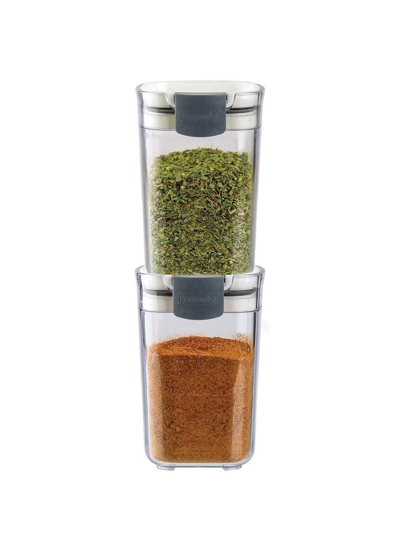 Progressive Set of 2 Seasoning Keepers – Airtight Spice Storage Containers with Flip Lid, Clear Kitchen Organizer for Salt, Pepper & Herbs, Compact Durable Design for Easy Dispensing - Image 4