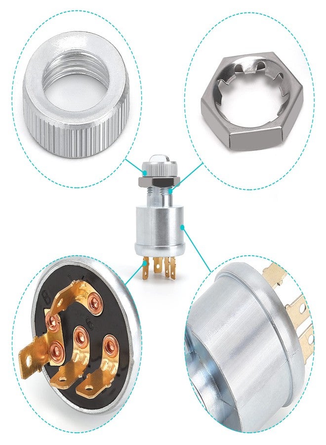 10L0L Golf Cart Ignition Switch for EZGO TXT, Workhorse, ST, Shuttle, Medalist & Marathon 1981-up, 4-Terminal Starter Switch Key, Replace OEM 33639-G01 - Image 5