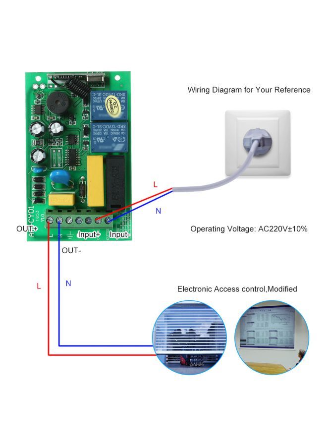 NIBEMINENT 3-Piece RF Wireless Remote Control And Switch System Set White/Grey - Image 4