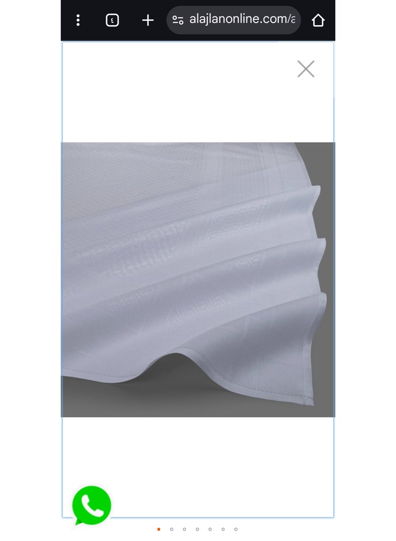 Al Bassam White Signature Shemagh – New Look | Timeless Elegance in Pure White - Image 4