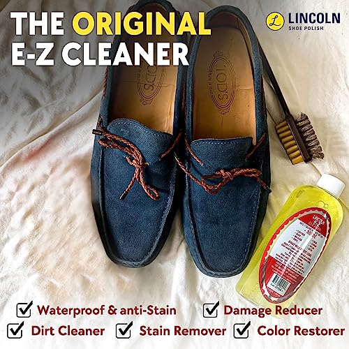Lincoln E-Z Cleaner -The Original All-Purpose Cleaner for Leather, Suede, Fabric- Removes Dirt, Salt Stains 8oz Made in USA - Image 5