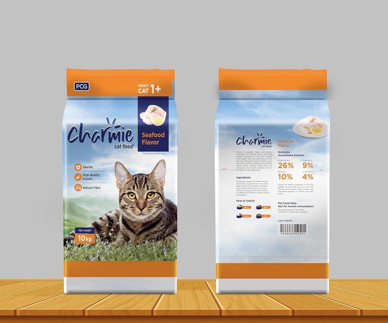 Charmie Dry Cat Food - Seafood Flavor - 10 kg - Image 3