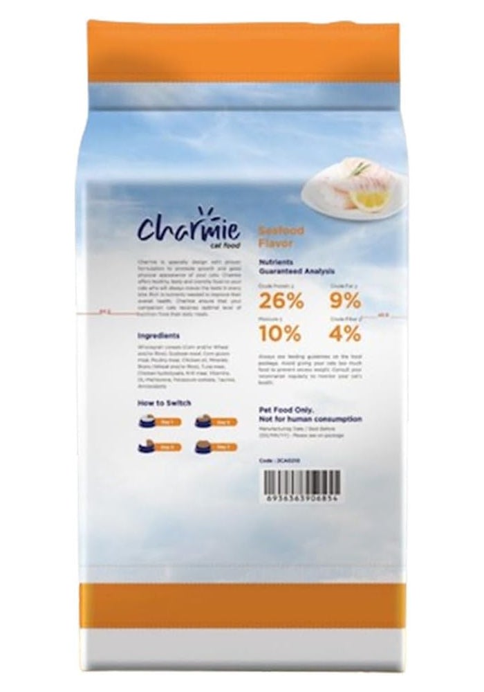 Charmie Dry Cat Food - Seafood Flavor - 10 kg - Image 2