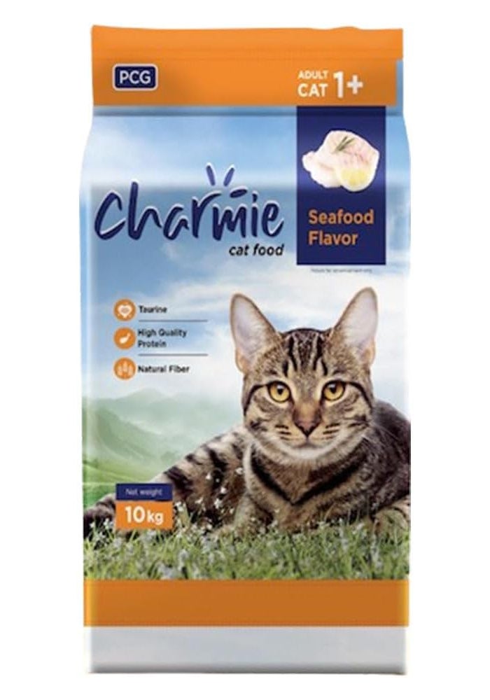 Charmie Dry Cat Food - Seafood Flavor - 10 kg - Image 1