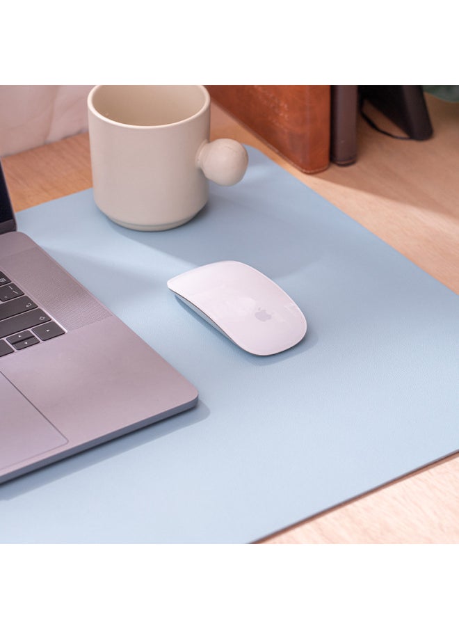 Leather Mouse Pad Large Non-slip Computer Keyboard Solid Color Office Desk Pad To Print LOGO Mouse Pad Manufacturers-Color:90cm*40cm-Pattern:Tender Pink (single Side)