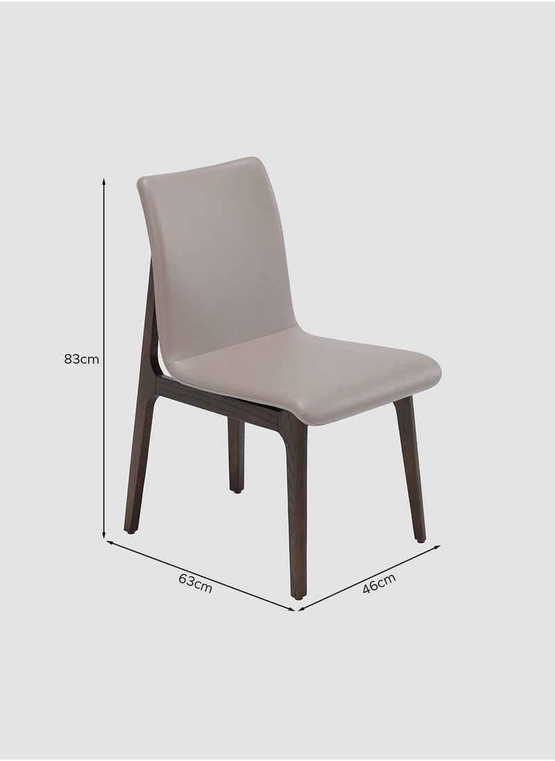 AL HUZAIFA FURNITURE - Vista Dining Chair, Upholstered Microfiber Leather, American Ashwood Legs - Image 1