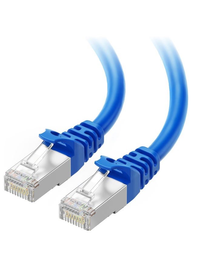 Cable Matters 10Gbps Snagless Shielded Cat6A Ethernet Cable 20 ft (SSTP, SFTP Shielded Ethernet Cable, Shielded Cat6 Cable, Cat 6 Shielded Network Cable) in Blue - Image 1