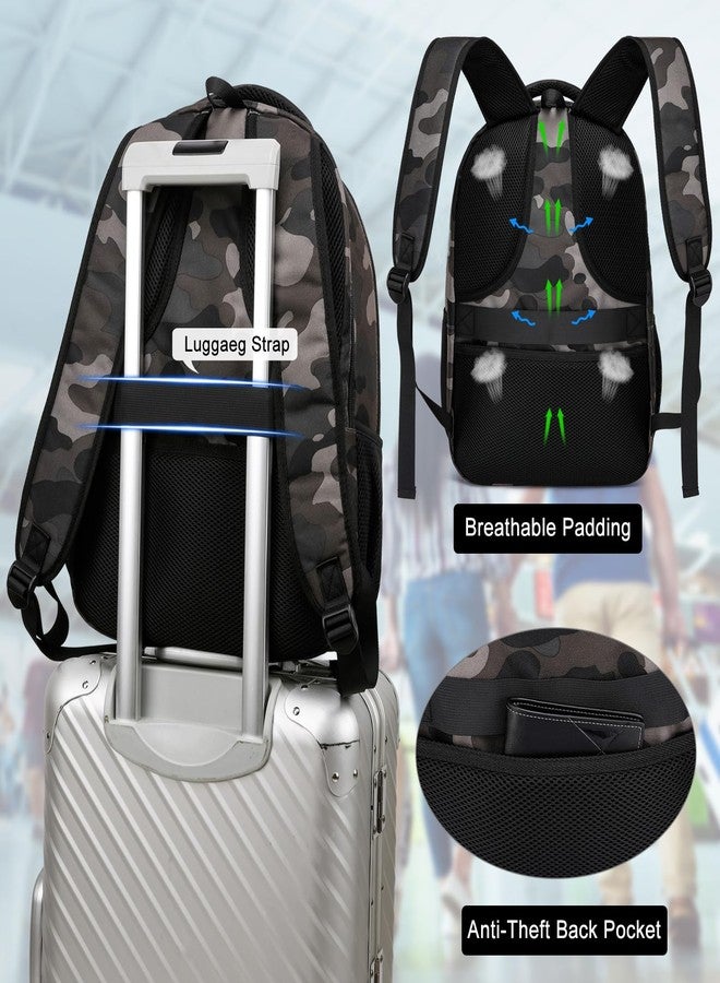 BIKROD حقيبة ظهر BIKROD للأولاد والرجال، حقيبة ظهر مدرسية للمراهقين والفتيات، حقيبة كتب مدرسية خفيفة الوزن وعملية، حقيبة ظهر يومية للسفر واللابتوب مزودة بمنفذ شحن USB تتسع لأجهزة كمبيوتر محمولة مقاس 15.6 بوصة - Image 5