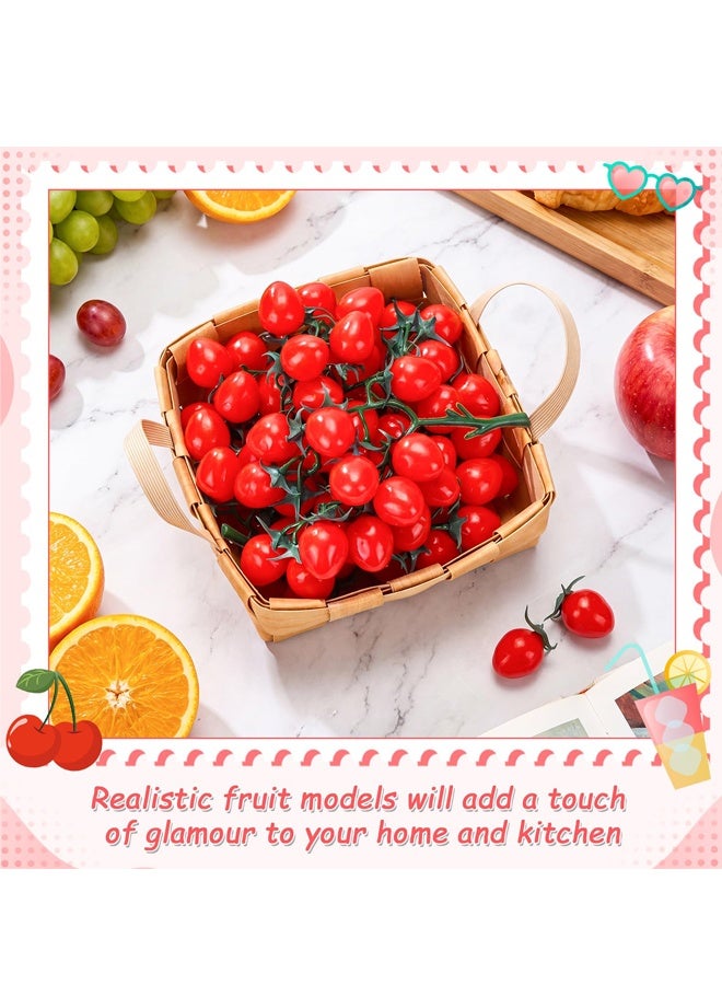 Artificial Fake Cherry Tomatoes Lifelike Plastic Fruit Kitchen Home Decor - Image 4