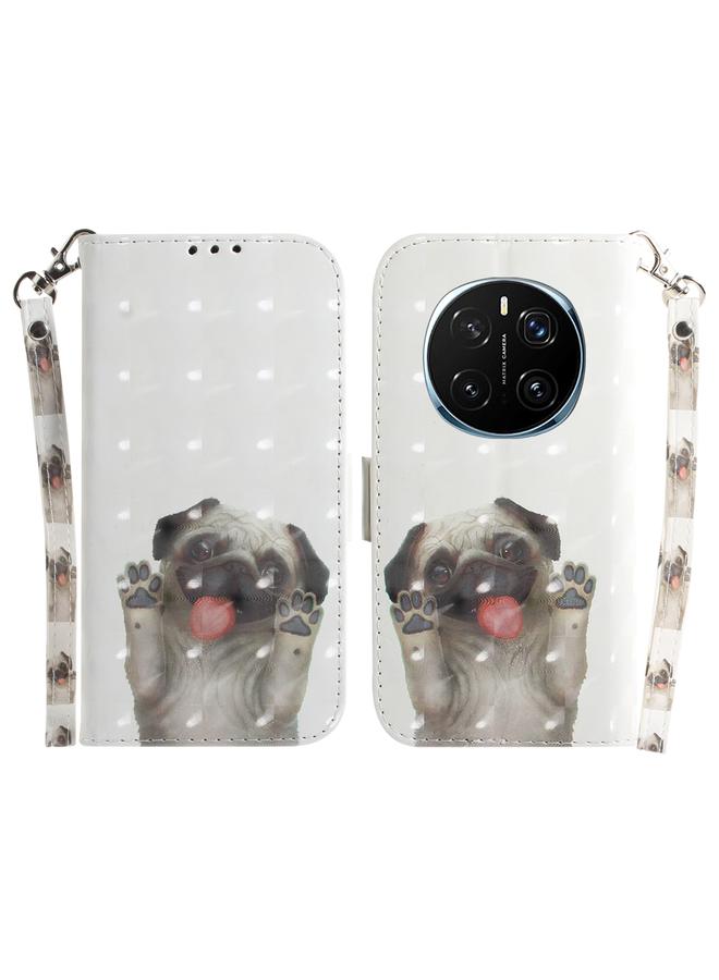 زبون جراب هاتف Honor Magic7 Pro ثلاثي الأبعاد من الجلد الملون أفقيًا - Image 1