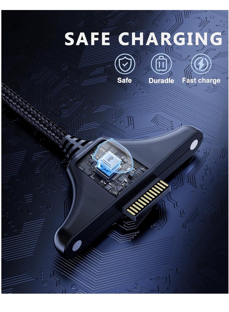 2 in 1 Switch 2 Charger Cable Compatible with Nintendo Switch 2,NS2 Controller Dual Charger,8.2 Ft,Magnetic, Durable Nylon Plaiting, Joycon 2 Charger for Nintendo Switch 2 Cable - Image 2