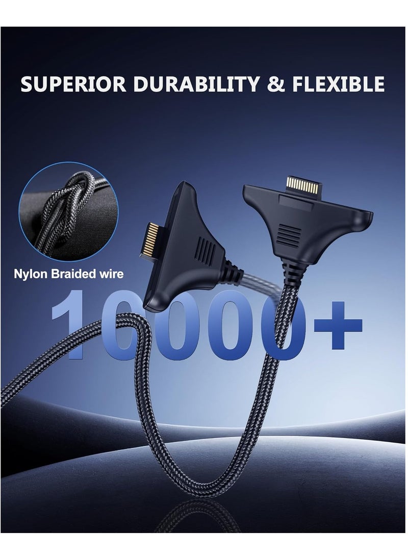 2 in 1 Switch 2 Charger Cable Compatible with Nintendo Switch 2,NS2 Controller Dual Charger,8.2 Ft,Magnetic, Durable Nylon Plaiting, Joycon 2 Charger for Nintendo Switch 2 Cable - Image 5