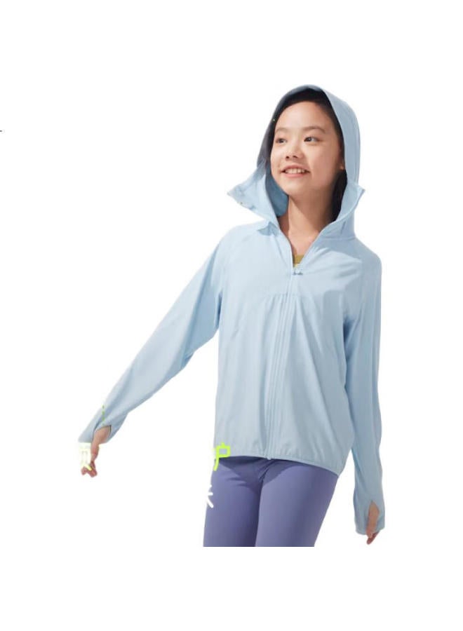 Beneunder Kids Boys Girls Uv Protection Breathable Sunscreen Shirt As984 Light Blue 130 - Image 3