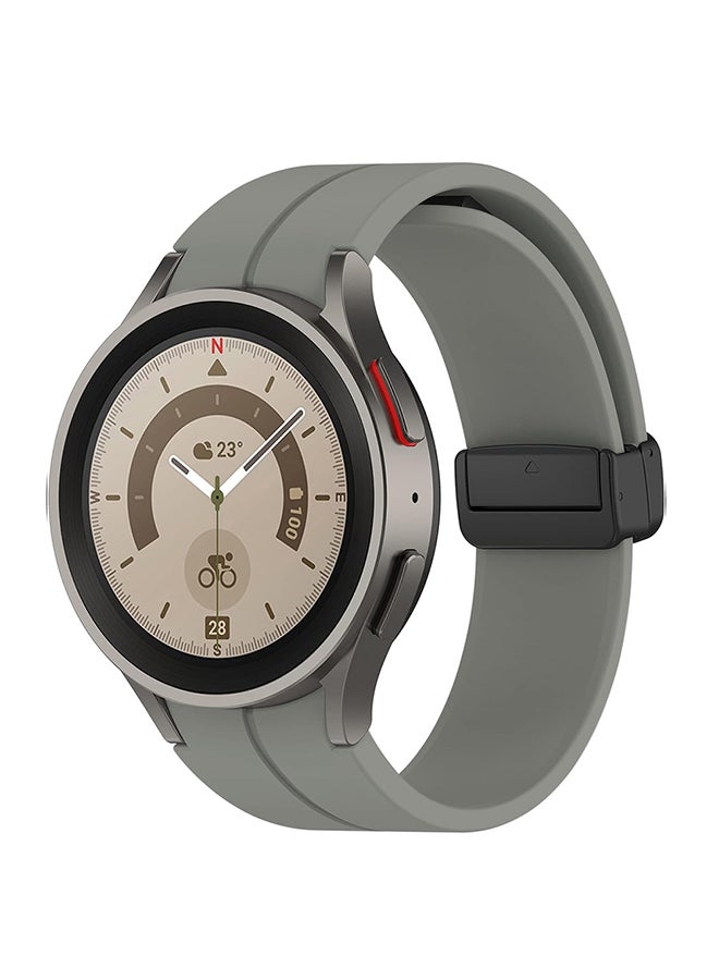 O Ozone For Samsung Galaxy Watch 7 6 5 4 FE 40mm 44mm 45mm/Galaxy Watch 6 4 Classic 43mm 47mm 42mm 46mm/Active 2/Watch 3 41mm,20mm Silicone Replacement Strap with Magnetic Buckle - Grey - Image 1