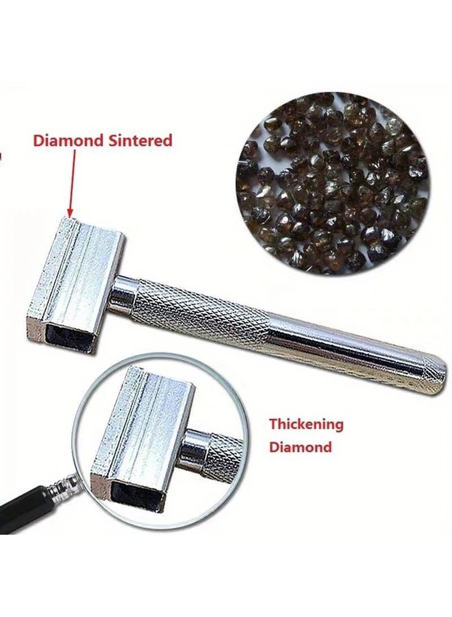 Silvery Diamond Grinding Disc Sharpening Dresser Wheel Stone Handle Head Tool - Image 1