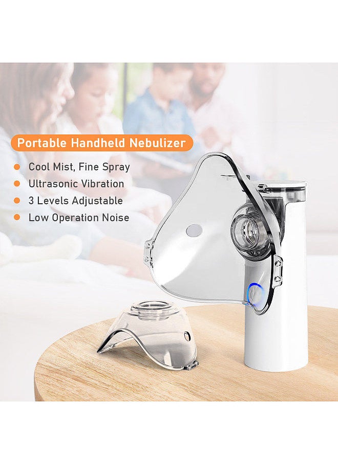 Generic - Portable Adult Nebulizer Handheld Kids Mesh Nebulizer Ultrasonic Personal Vaporizer Steam Inhaler Low Noise Home Travel Atomizer  for Bad Cold Asthma Bronchitis Pneumonia - Image 1