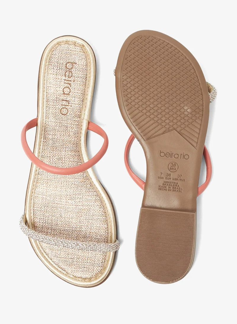 Beira Rio Rose Flat Sandals for Women – Stylish Ladies Flat Sandals & Comfortable Flat Slippers for Women | Best Price UAE