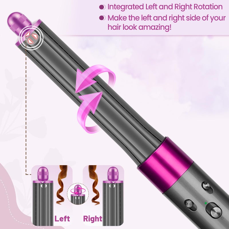PUREGUST 1.2IN Long Hair Barrels Attachment Compatible with Dyson Airwrap HS01 HS05 HS08 Accessories, Automatic Curling Iron Curlers for Soft Inward Curls Voluminous Outward Waves Rose - Image 3