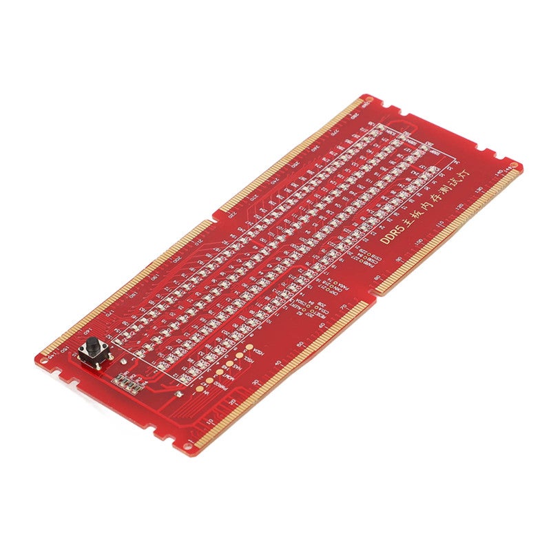 مختبر فتحات ذاكرة DDR5: بطاقة اختبار بوصلة حمراء مع ضوء LED - لا يحتاج إلى مصدر طاقة خارجي، سهلة الاستخدام لفنيي إصلاح اللوحات الأم والمبتدئين - Image 3