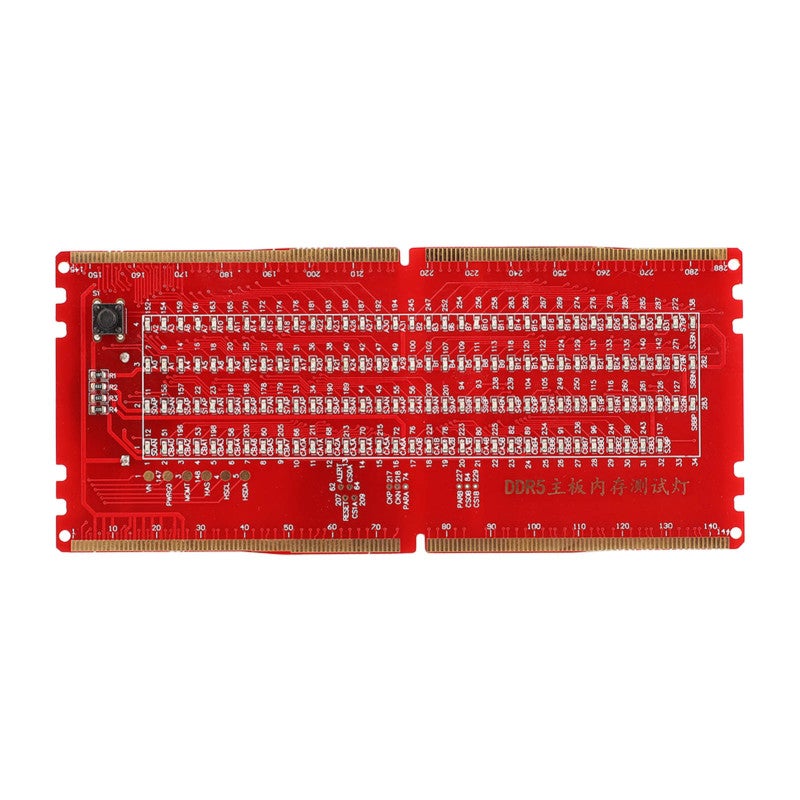 مختبر فتحات ذاكرة DDR5: بطاقة اختبار بوصلة حمراء مع ضوء LED - لا يحتاج إلى مصدر طاقة خارجي، سهلة الاستخدام لفنيي إصلاح اللوحات الأم والمبتدئين - Image 1