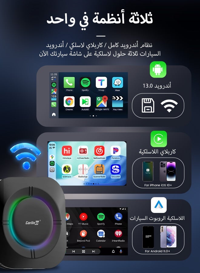 CarlinKit CarPlay TvBox SDM6115 8-Cores Android 13 TV Streaming Box for Car Wireless CarPlay Android Auto Box 4G LTE WiFi 4GB+64GB 8GB+128GB - Image 5