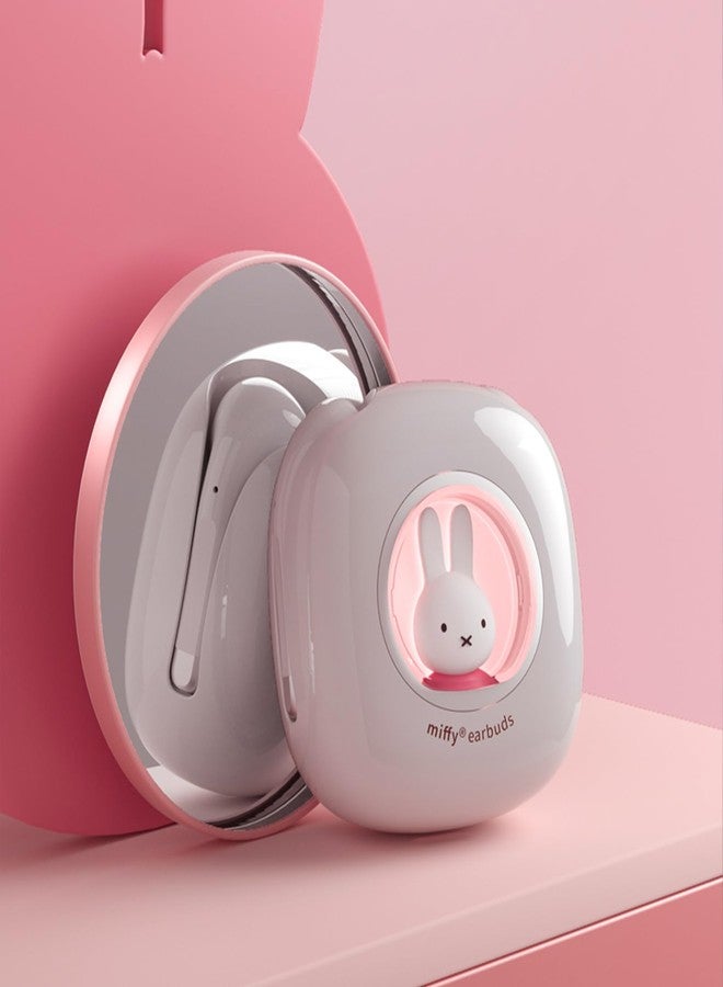 MiPow Miffy Bluetooth Wireless Earbuds Headset (Pink)，IPX5 Waterproof Ear Buds Headphones - Image 2
