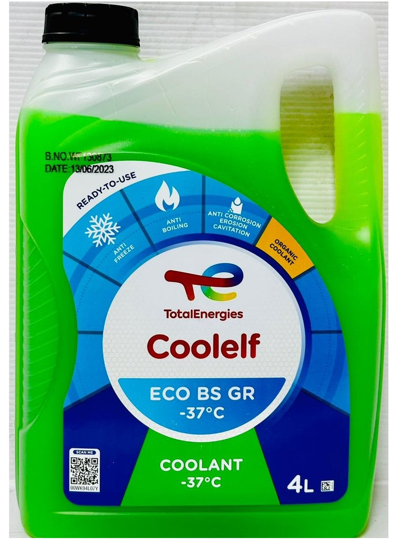 TOTAL Coolelf Radiator Coolant -37° Eco BS GR 4Ltr  - Image 1