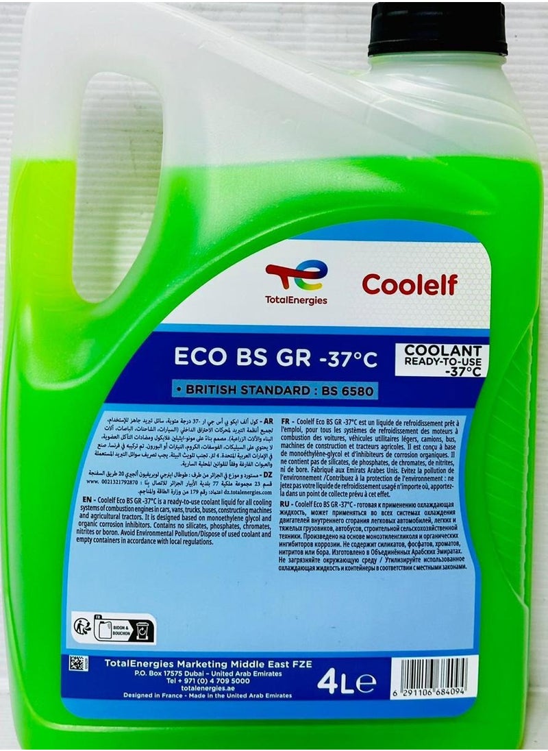 TOTAL Coolelf Radiator Coolant -37° Eco BS GR 4Ltr  - Image 2