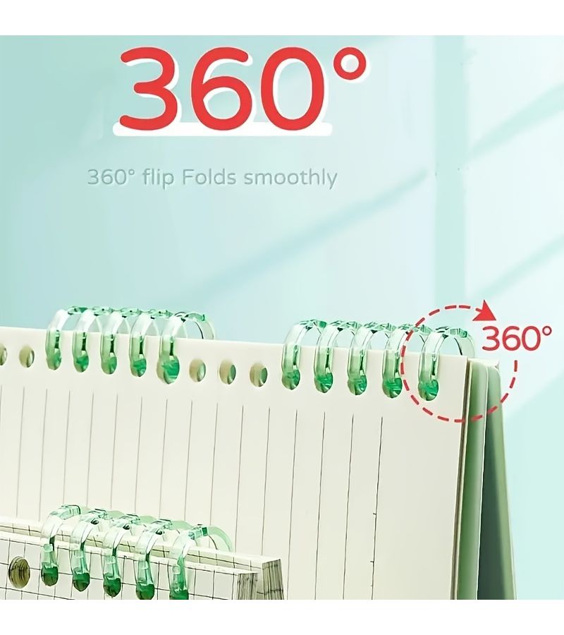 25 Green Loose Leaf Binder Rings Detachable Binding Clips For Paper - Image 5