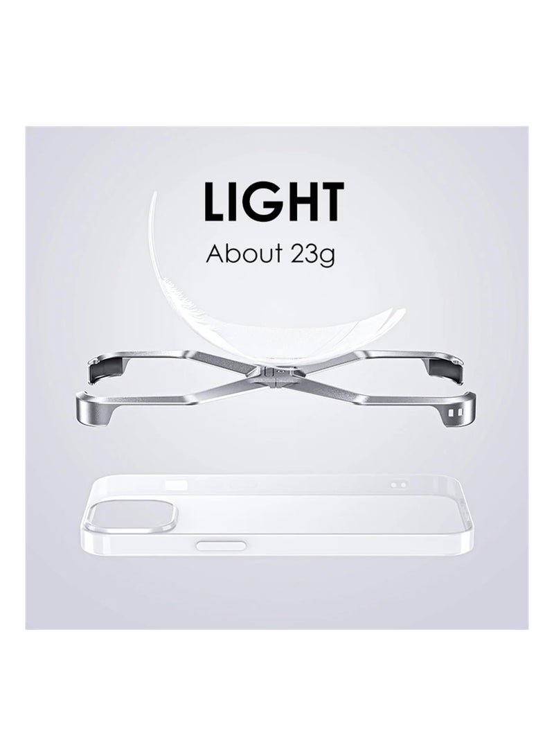 SYOSI Frameless Case for iPhone 15 Pro Max, Aerospace Aluminum Case Minimalist iPhone Cover Heat Dissipation Case Metal iPhone Case Bezel-less Phone Case Lightweight iPhone Case Slim iPhone Case - Image 4